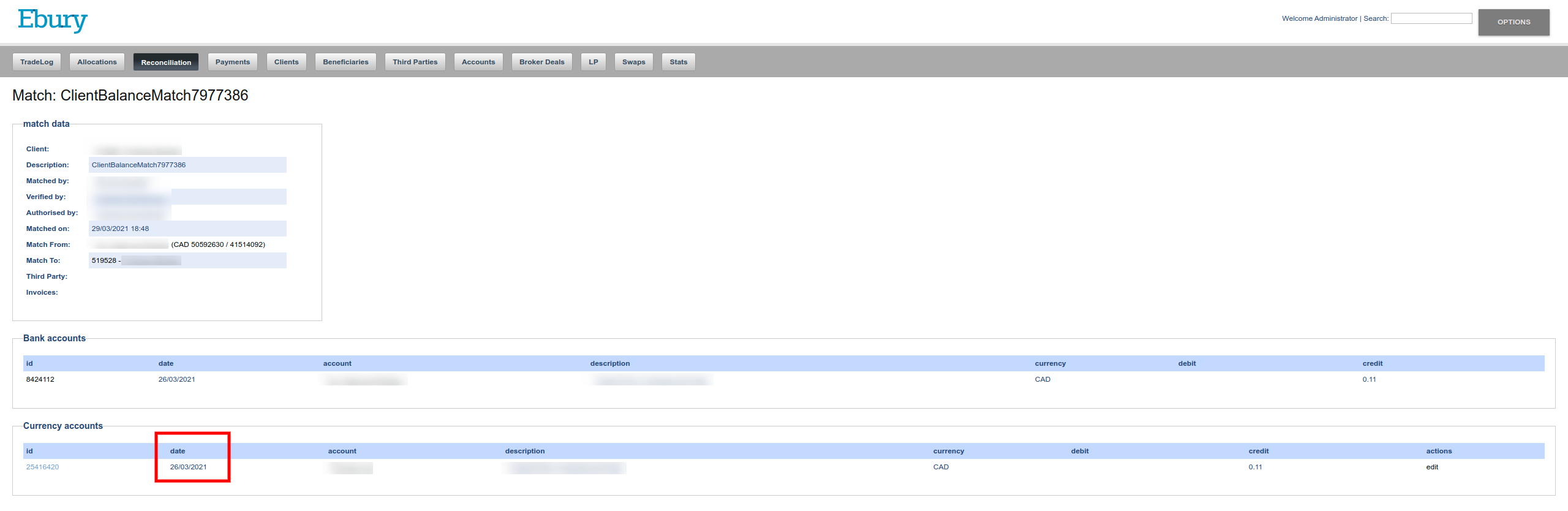 ReconMatch page