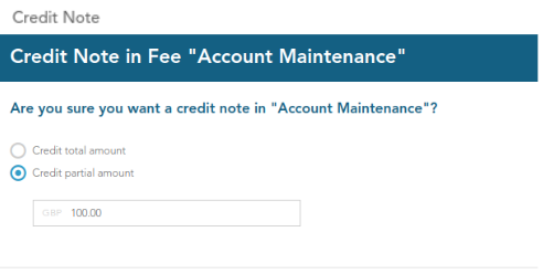 Credit Note