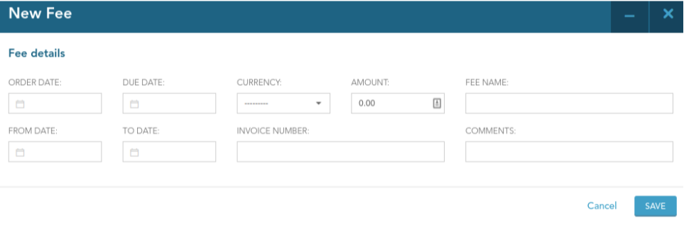 Fee Form