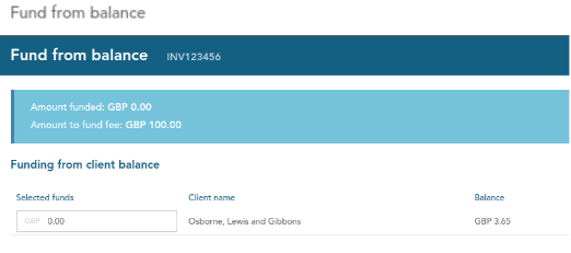 Fund From Balance