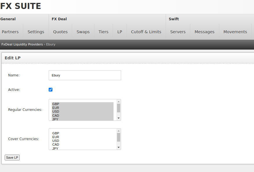 FXSuite Cover configuration